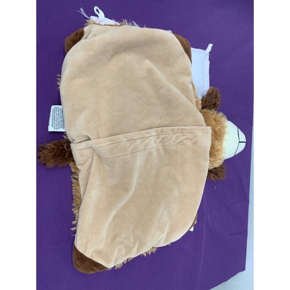 Harkla Weighted Sensory Brown Tan Dog Lap Blanket Toy - Picture 3 of 8